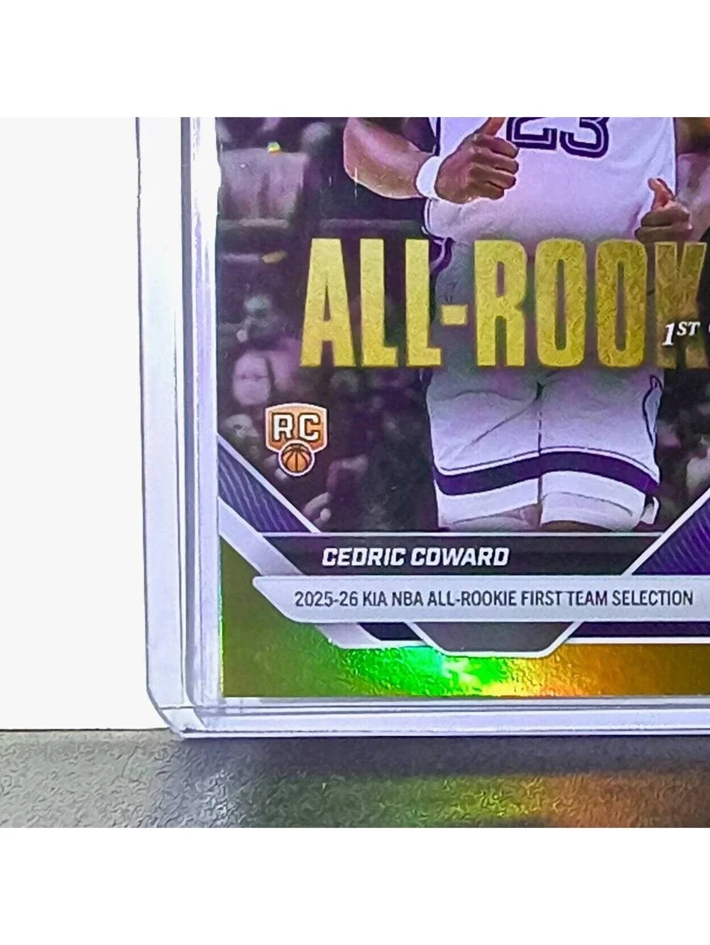 Cedric Coward Rookie 2025-26 Topps NBA All-Rookie 1st Team Gold 02/50 Grizzlies
